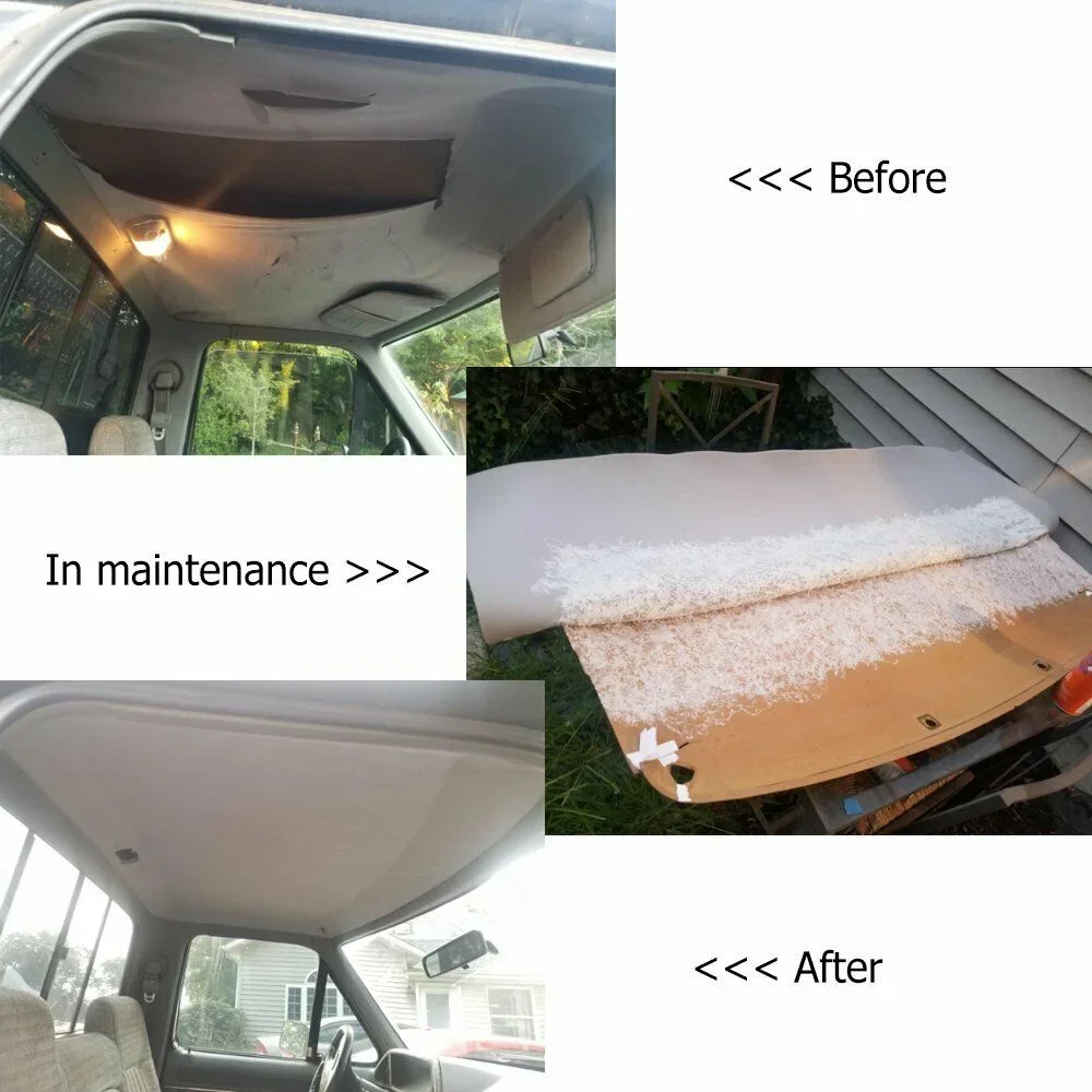 Headliner Fabric with Foam Backing Premium Interior Replacement Material Universal Type Car Headliner Replacement Fabric