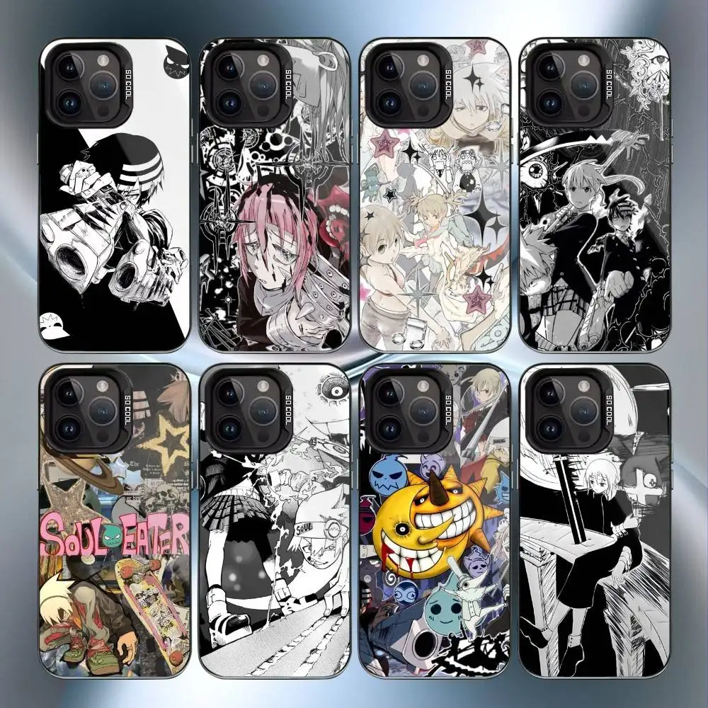 

Anime of S-Soul E-Eater Phone Case For iPhone17,16,15,14,13,12,11 Plus,Pro Max Black Candy Matte Shockproof Cover
