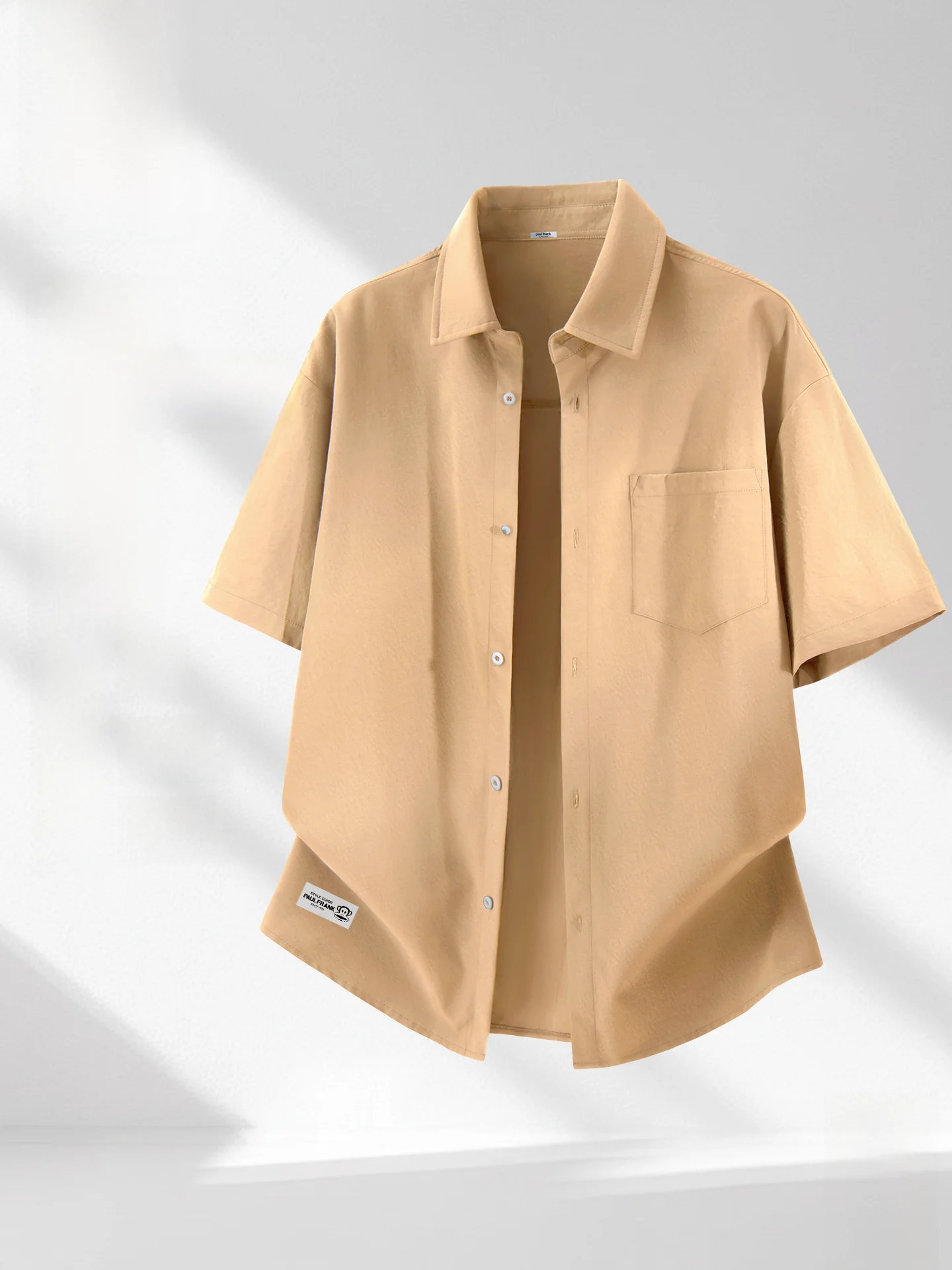 

Мужская летняя тонкая дышащая рубашка свободного кроя из ледяного шелка с коротким рукавом, повседневная, молодежная, модная, из полиэстера, разных цветов.