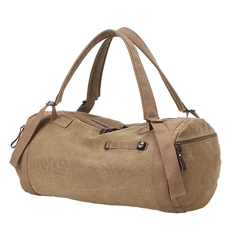 

Мужская холщовая дорожная сумка большой вместимости, дизайнерская сумка через плечо, многофункциональная повседневная сумка для активного отдыха, альпинизма и поездок на выходные.