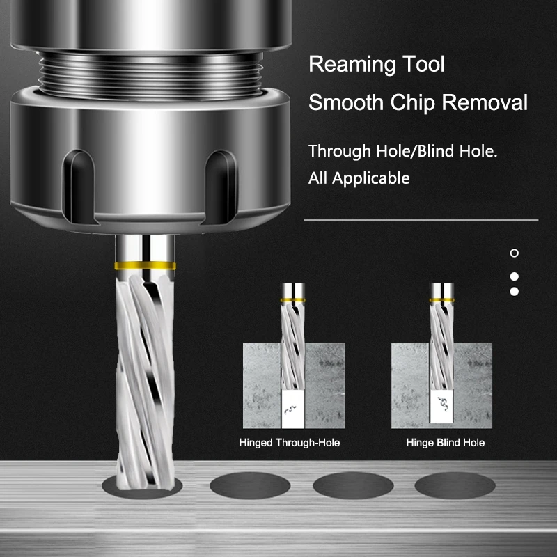 SHAZAM 1.0mm-12mm 50~80Long HRC50 Tungsten Steel Carbide For Aluminum Spiral Reamers For CNC Machining Center Reamer Tools