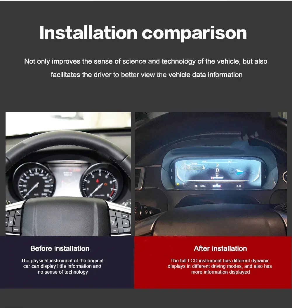 

For Land Rover Discovery4 Sport 2015 - 2019 Car LCD Digital Cluster Speed Meter Car Instrument Display Digital Dashboard