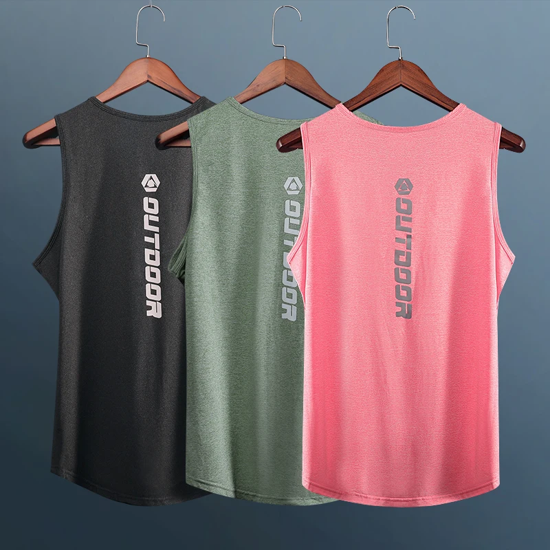 Sports Vest Men's Sports Fitness Running T-Shirt Summer Fashion Loose Basketball Suit Quick Drying Camisole Training Clothes Top