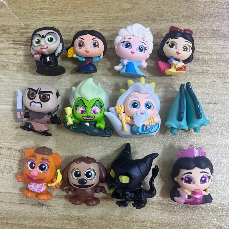 Disney Doorables 8 Series Villains Figure Toy Ursula Mermaid Kawaii Glass Eye Model Doll Collection Ornaments Children Gifts