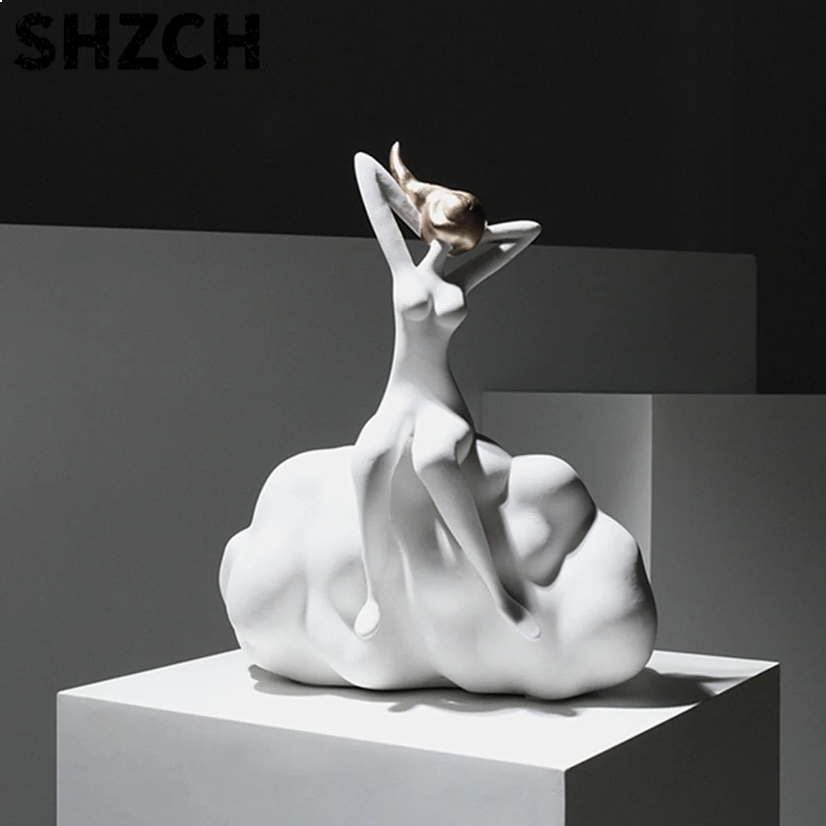 Trending Auspicious Cloud Sculpture Modern Luxury Decor Hotel Lobby Art Piece