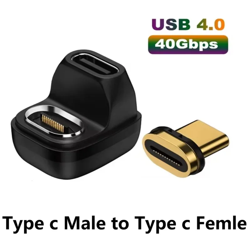 USB 4.0 Magnetische Adapter OTG Type C Man naar Vrouw Gegevens Transfer Converter 100W Snelladen voor Telefoon Macbook Air Pro Laptop