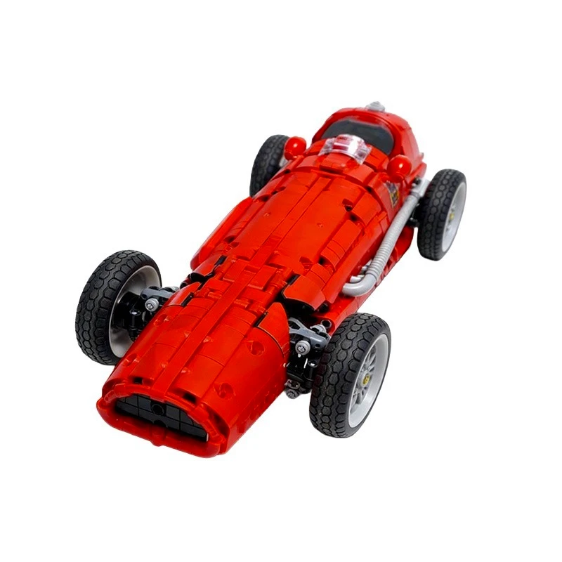 1775Pcs 1 8 Scale Retro Open Wheel Racing Vehicle Model Custom Building Blocks Diy Assembly Puzzle Collectible Toy Popular Gift