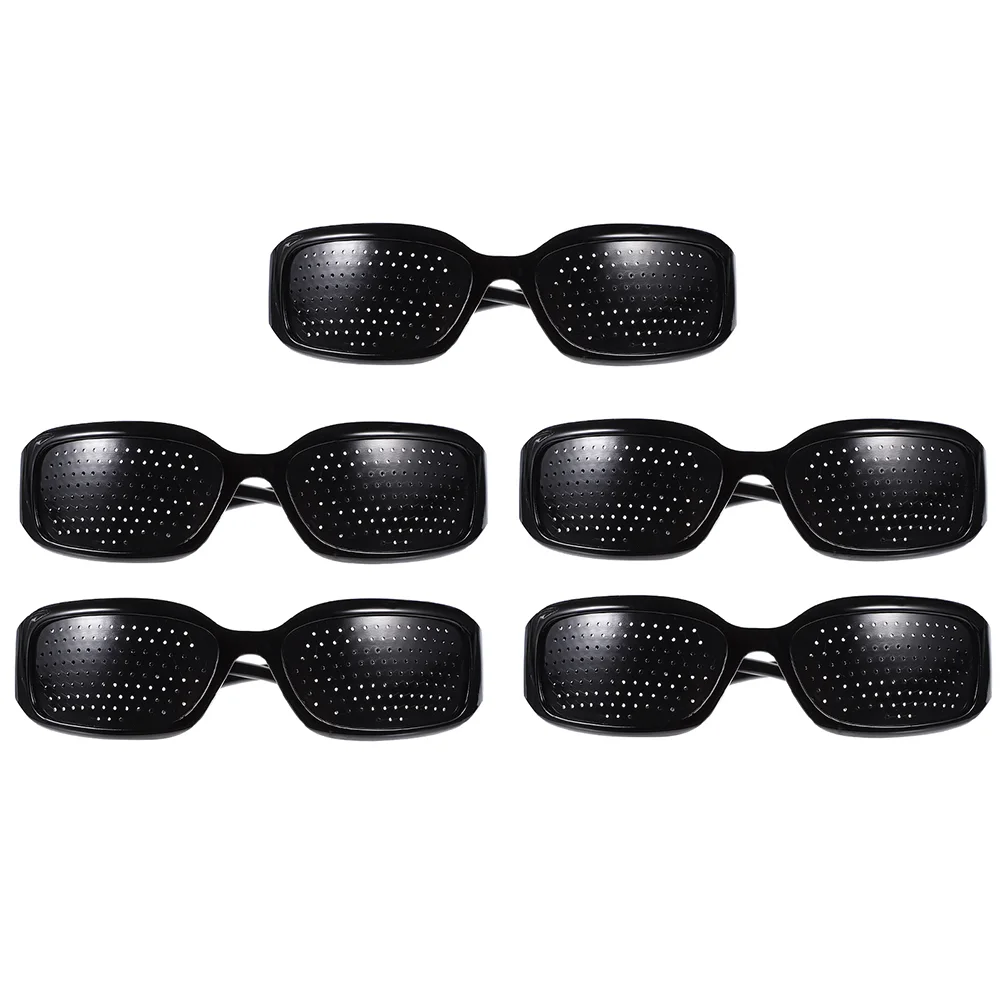 5 Pcs Chic Pinhole Glasses Correction Resin Portable Eyeglasses Protective