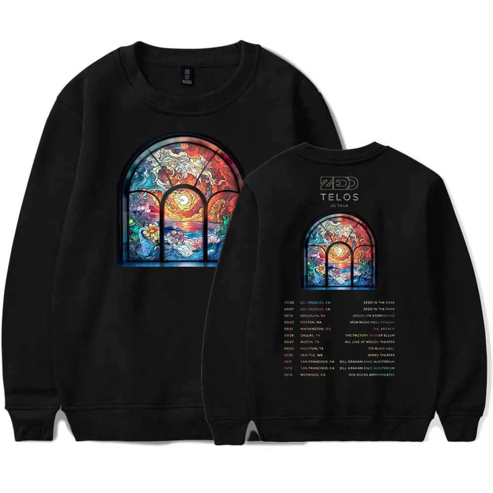 

Zedd TELOS US TOUR Crewneck Pullover Merch Long Sleeve Sweatshirt Men/Women Casual Street Clothing