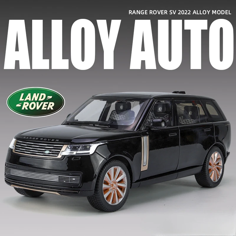 Diecast 1:18 Land Rover Range Rover 2022SV Car Model Off-road Vehicle Toy for Kids Boys Home Decoration Voiture Miniature