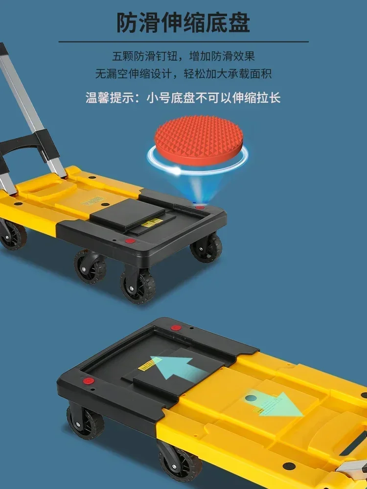 Hand Cart Folding Portable Express Luggage Trolley Trolley Household TrailerHot Sales Cheap And Fine