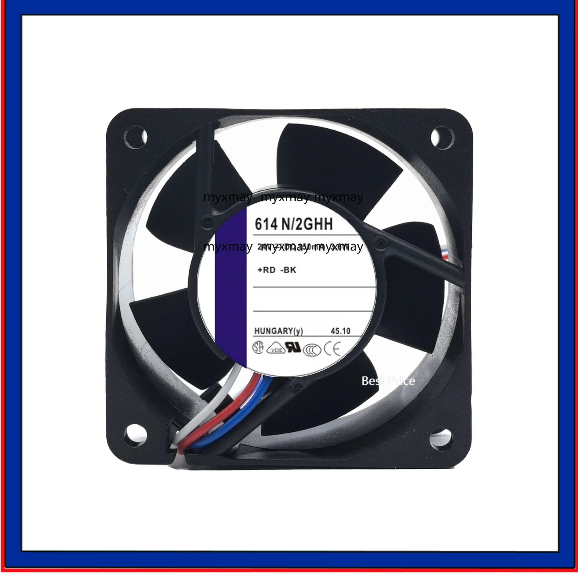 

New Cooling Fan 614N/2GHH DC 24V 150mA 3.6W 6850RPM 6cm 6025 60X60X25mm 3-Wire