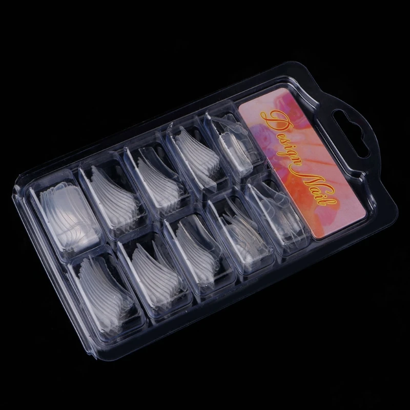 100Pcs Natural/Clear French Acrylic False Art Fingernail Full/Half Tips Box Dropship