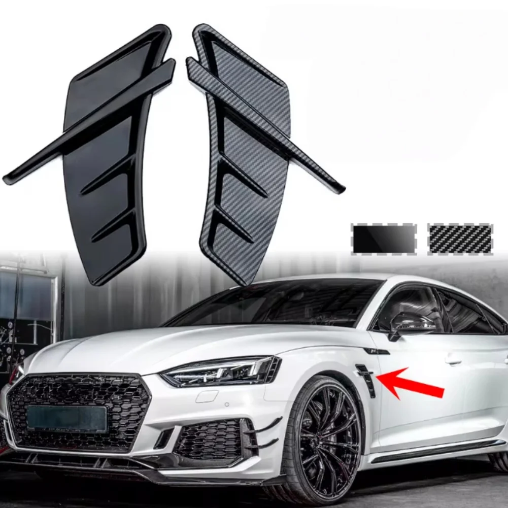 Car Air Flow Intake Hood Fender Side Vents Decoration For A3 8P 8V For A4 B8 A5 Exterior Accessories