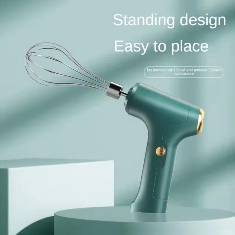 خلاط طعام محمول كهربائي صغير لاسلكي، خافق البيض، خفق المطبخ، خلاط عجين خبز الكريمة الأوتوماتيكي لسهولة الطبخ