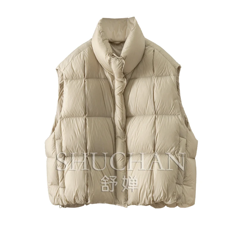 

Sleeveless Puff 90 Down Jacket Vest Jacket Women Casacos De Inverno Feminino Frete Grátis Coat Winter Jacket Women