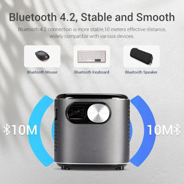 2025 Full Hd Cube Smart Android DLP Projectors Portable Home Beamer for Mobile Phone Led Mini