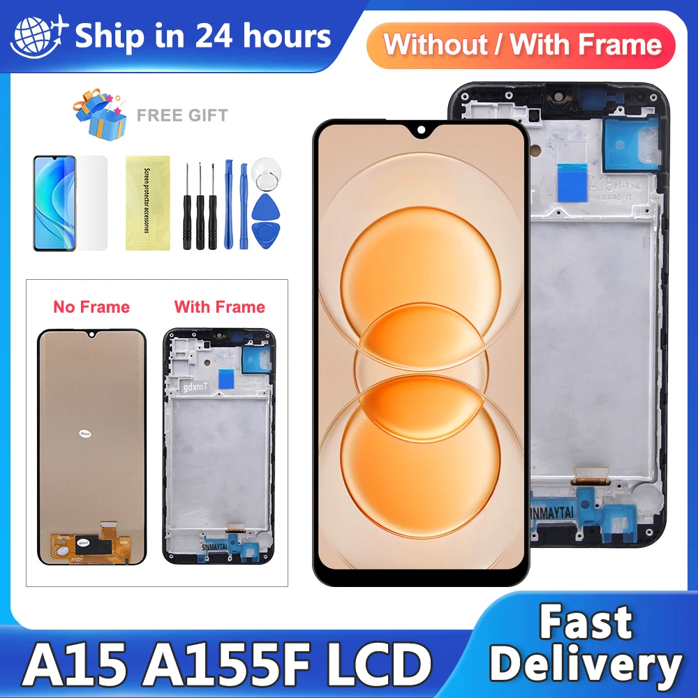 6.5\'\' For Samsung A15 4G SM-A155F LCD Display For Samsung A15 5G SM-A156B Lcd Display Digital Touch Screen Digitizer Assembly