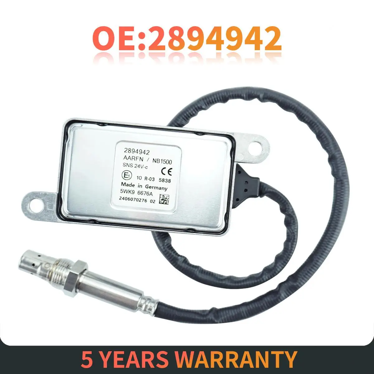 

Fits for Cummins 15L ISX QSX Engines NOx Sensor OE 22894942 New Nitrogen Oxides Sensor 5WK96676A