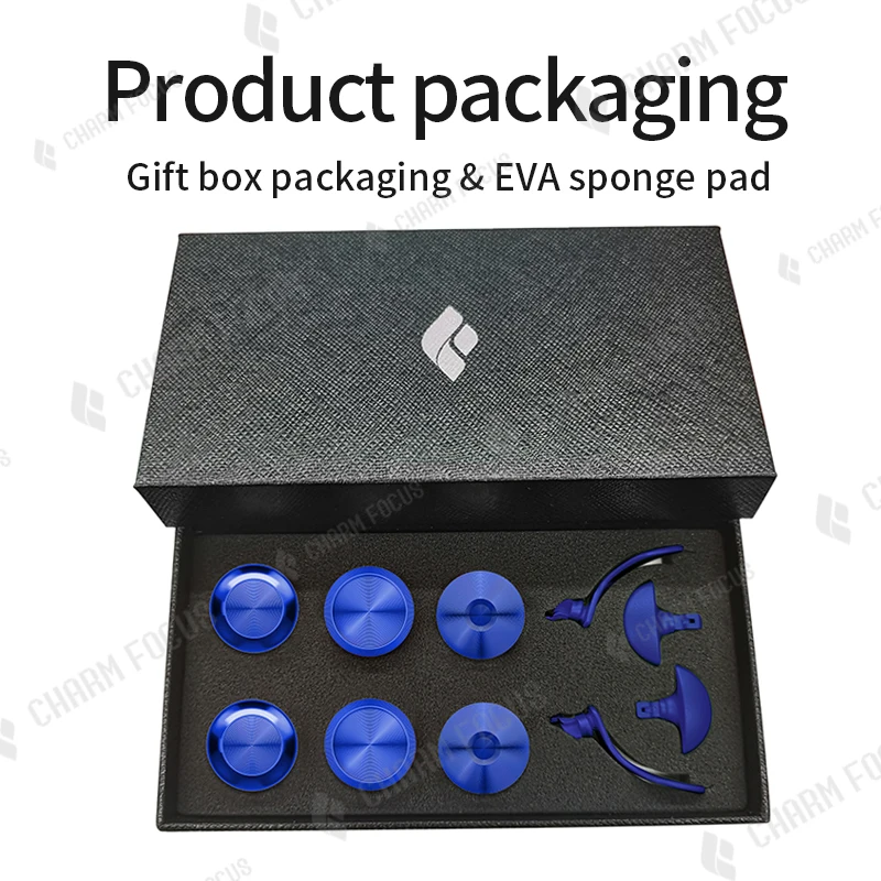 Metal Controller Thumb Sticks 10-in-1, 6 Swap Joysticks 4 Metal Rear Paddle Trigger Button Replacements, For PS5 Edge view 6
