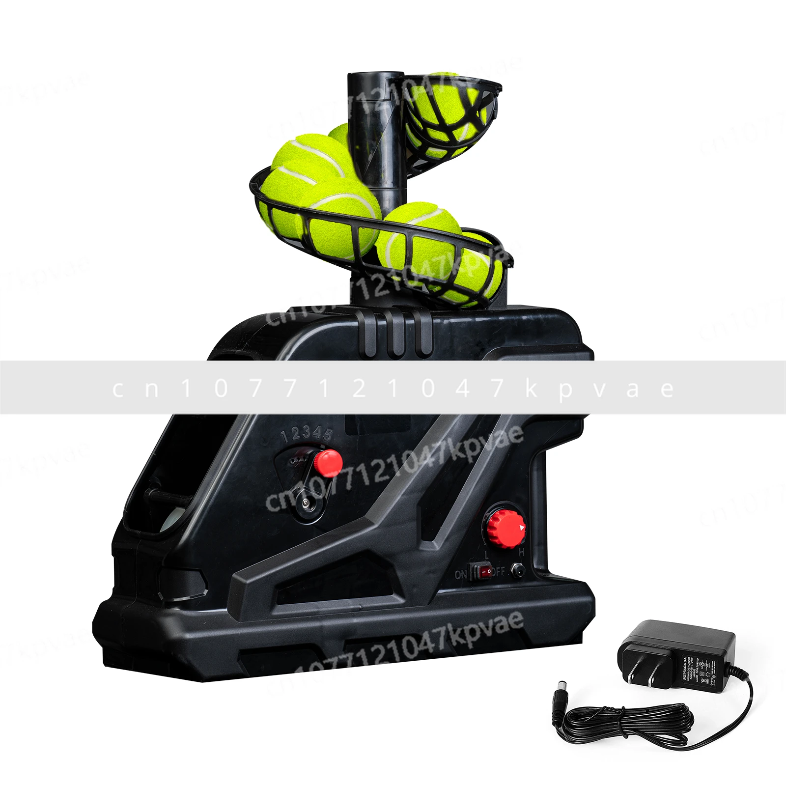 3809BH Tennis Machine with Adjustable Launch Angle and Interval, Maximum Speed of 30 Miles Per Hour