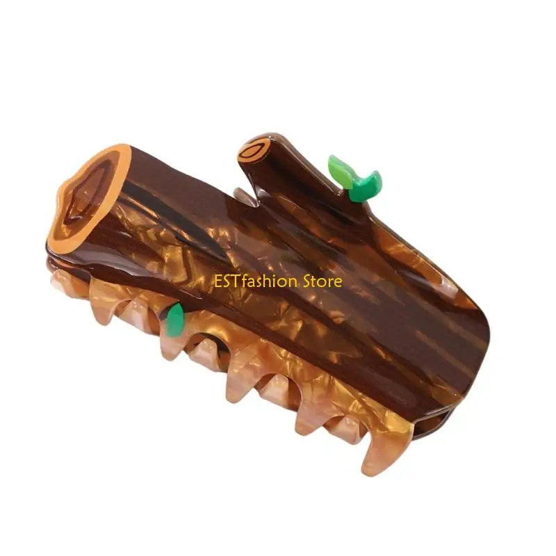 

Y5GC Trendy Cloud Hair Claw Clip Lightweight Tree Trunk Charm Hair Barrettes