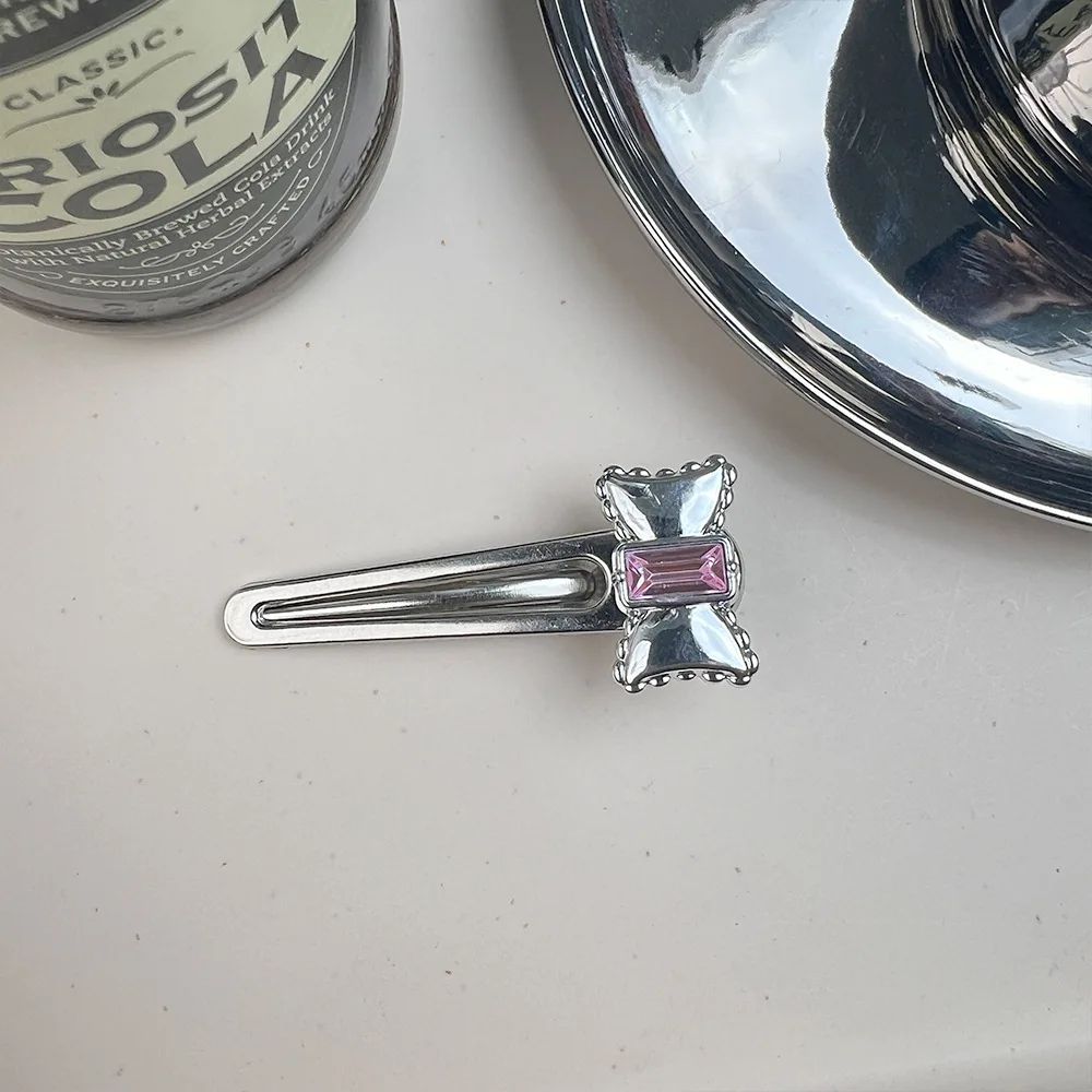 

Металлические серебристые заколки для волос для девочек Y2K, заколка в виде утконоса, индивидуальная челка, боковые головные уборы, заколки, заколка для волос, аксессуары для укладки