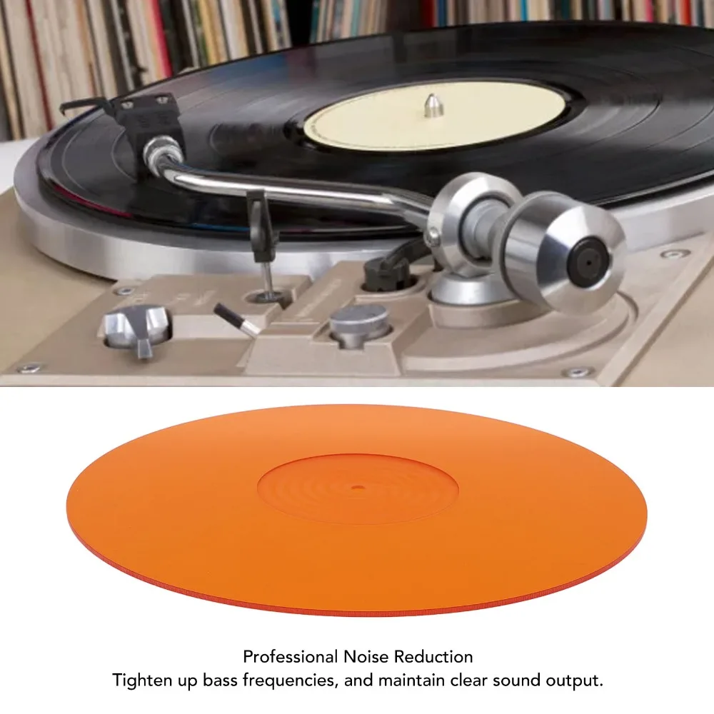 300*3mm Turntable Slipmat Improve Sound Quality Better Grip Record Turntable Pad Anti Static Orange for LP 12 Inch Record