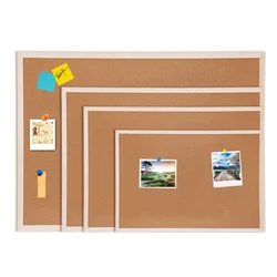 30x40cm DIY Decorative Board With Frame Cork Board Memo Bulletin Board for Office School Photo Background Message Board Househol