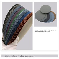 6 Inch 150mm Flocking Disc Water Sand 1500 2000 2500 3000 5000 7000 10000 Car Paint Polishing Beauty Sandpaper