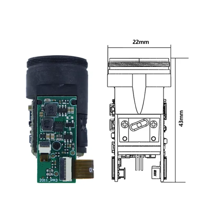 Jrt TC25 Mini Binoculars Rangefinder Laser Sensor UAV Long Range Laser Sensor 1000 Meter TTL 905nm Laser Rangefinder Sensor