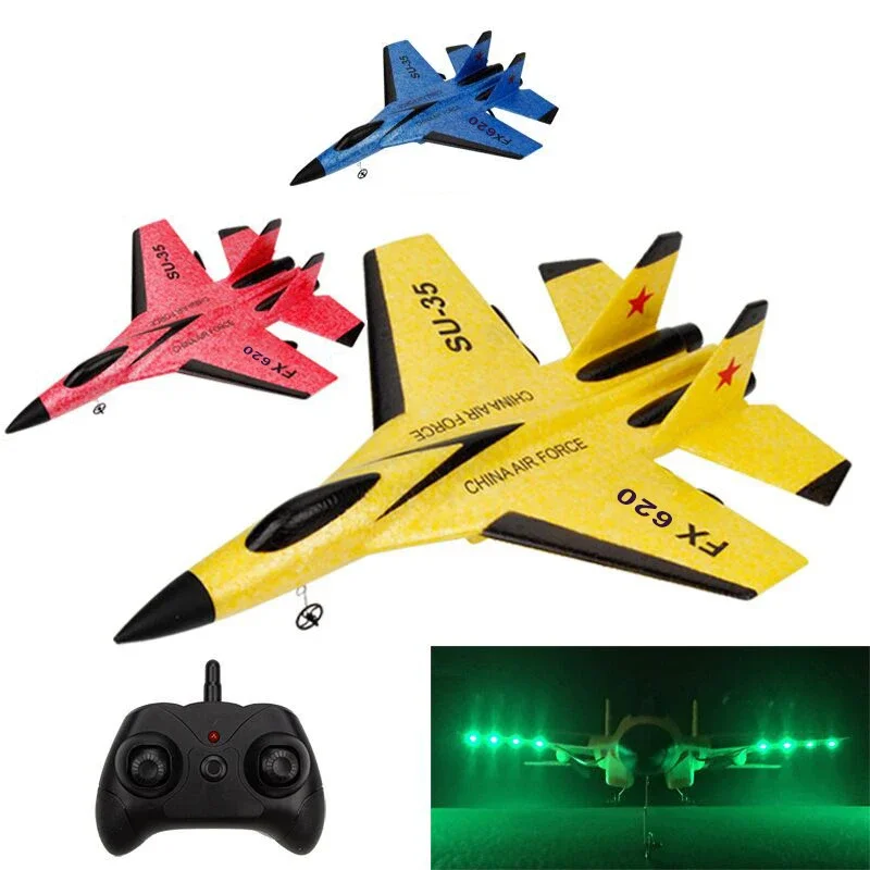 RC Plane SU-35 RC Remote Glider Wingspan Radio Control Drones Airplanes RTF UAV Xmas Children Gift Assembled Flying Model Toys