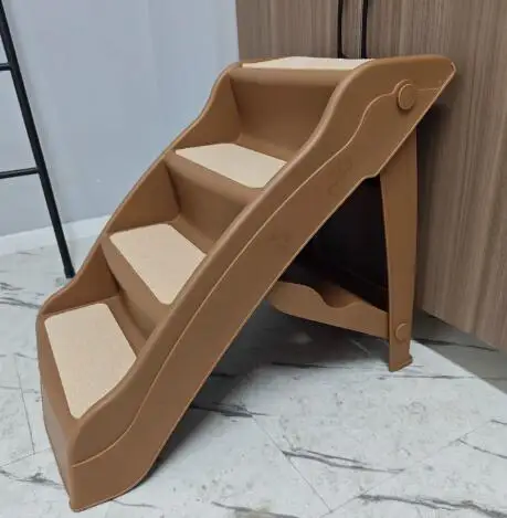 折りたたみ式ペット階段-猫犬用ベッドソファラダー-プラスチック製滑り止め家庭用階段