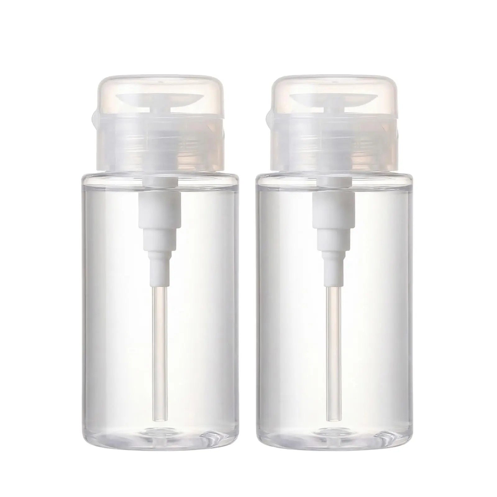 1/10Pcs 100ml Press Pump Bottle Refillable Empty Clear Dispenser Liquid Container Remover Cleaner Polish Makeup Manicure Tools