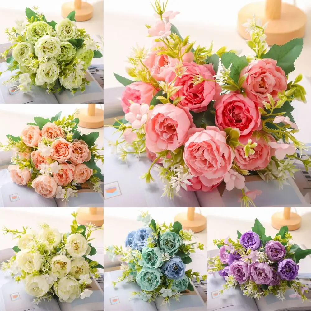 

Fashion 33cm Imitation Flowers Landscape Colorful Fake Flowers Terrain Model Scenery Model Artificial Silk Flowers Summer