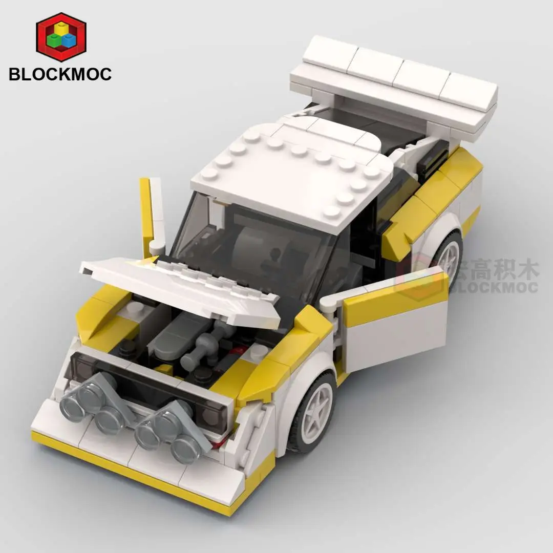 MOC Brick Quattro S1 Blocks  Racing Sports Car Vehicle Speed Champion Racer Building Blocks Technology Cars Garage Toy For Boys