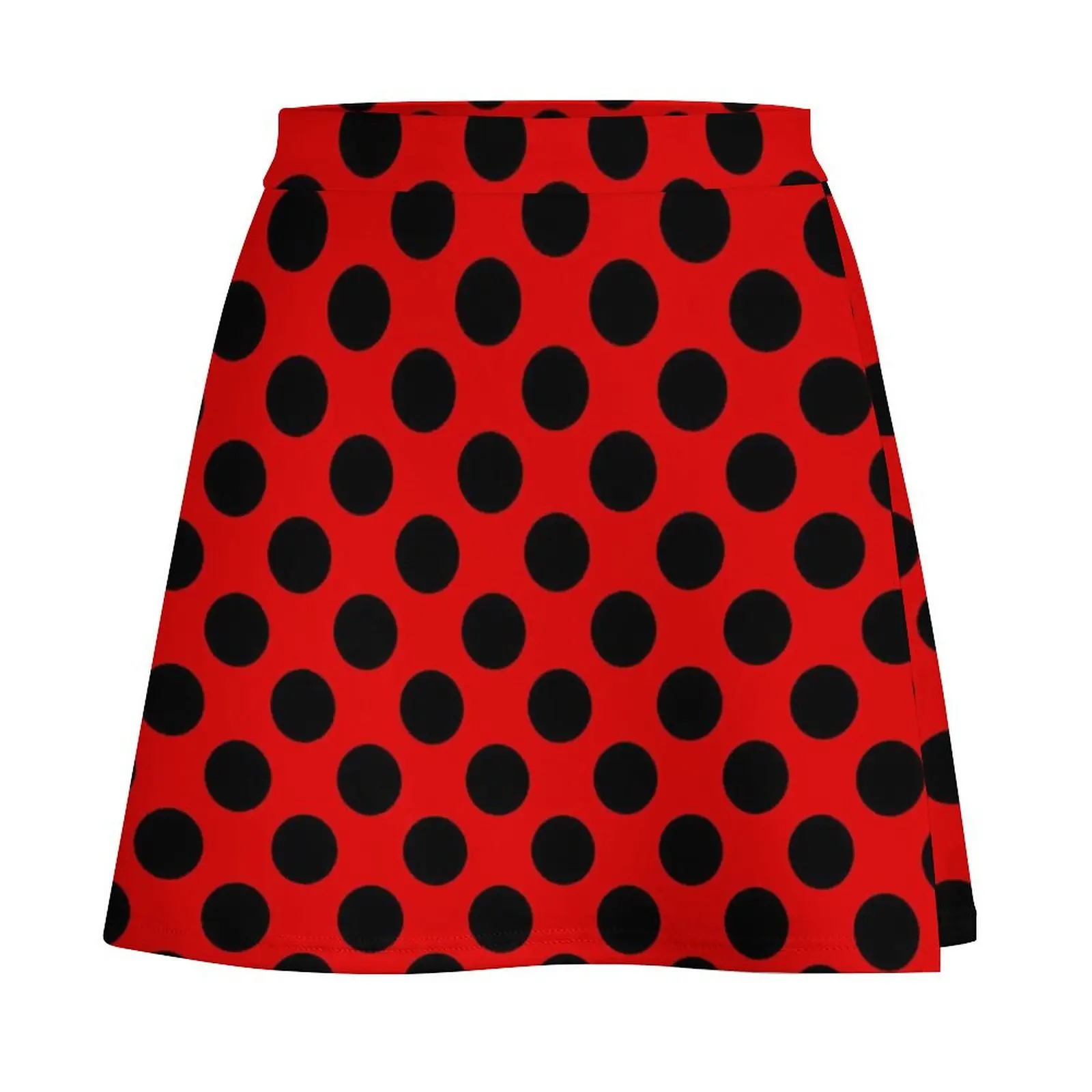 Big Red Polka Dot Print Design Mini Skirt extreme mini dress sexy short mini skirts Skirt
