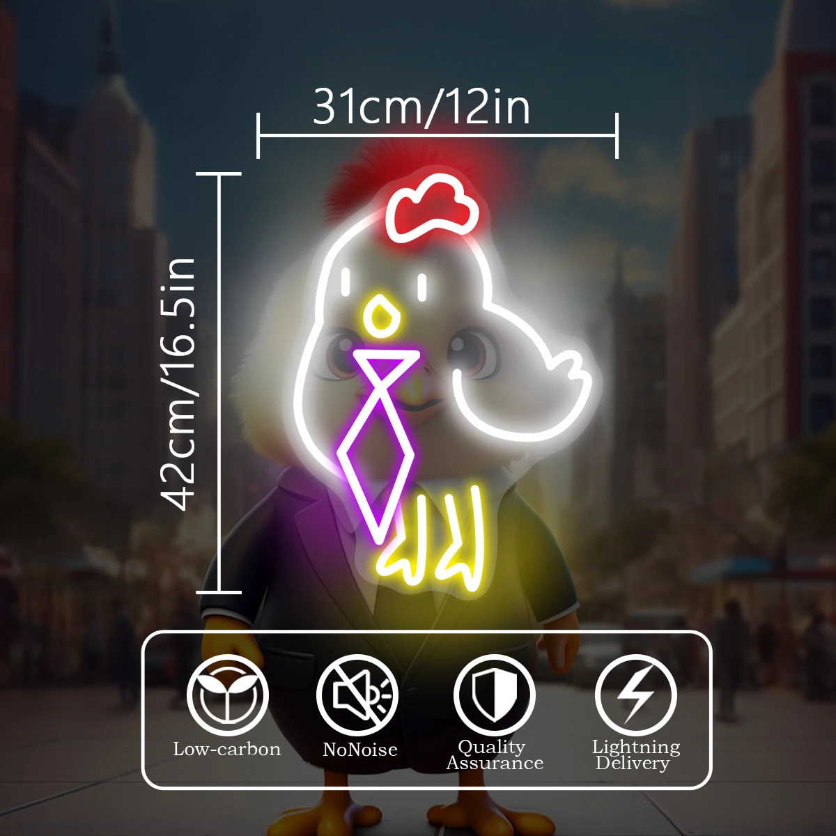 Chick Neon Sign Wall Decor LED Neon Light ธุรกิจ Store ป้ายวันหยุดของขวัญ USB Powered Shop Decor Light โคมไฟนีออน