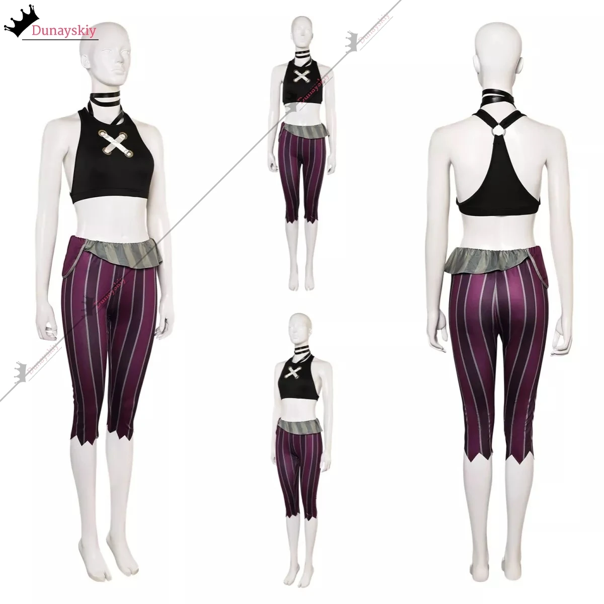 Arcane Cos LOL Powder Jinx Косплей Костюм Накидка Женский Костюм Брюки Парик Комплект Одежды Для Девочек Наряды Хэллоуин Вечеринка Ролевая Игра Костюм8