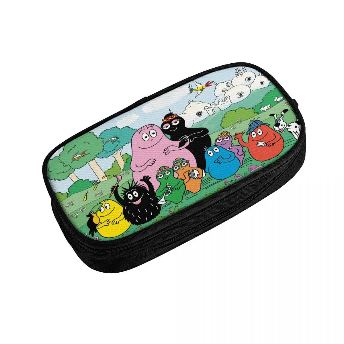 Imagem -03 - Estojos de Lápis para Meninos e Meninas Grande Armazenamento Anime Material Escolar Kawaii Les Barbapapa Personalizado