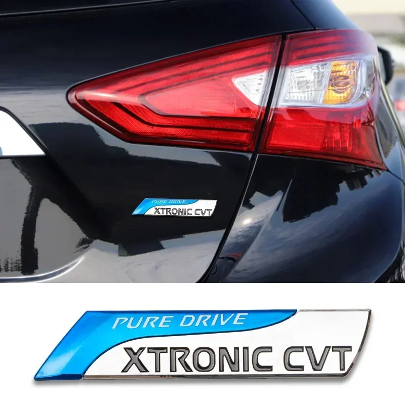 ABS Car Tail Trunk Emblem Sticker Auto Trunk Badge Decal for Nissan XTRONIC CVT Elgrand Leaf MARCH Micra Qashqai Sylphy X-Trail