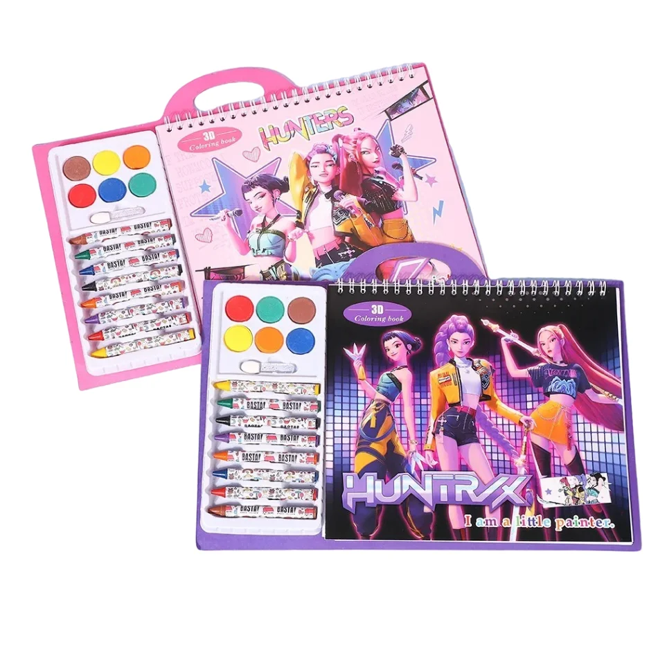 Kpop chasseurs de démons traçage peinture Anime dessin animé dessin au trait croquis pour enfants coloriage livre d'images cadeaux de vacances pour enfants