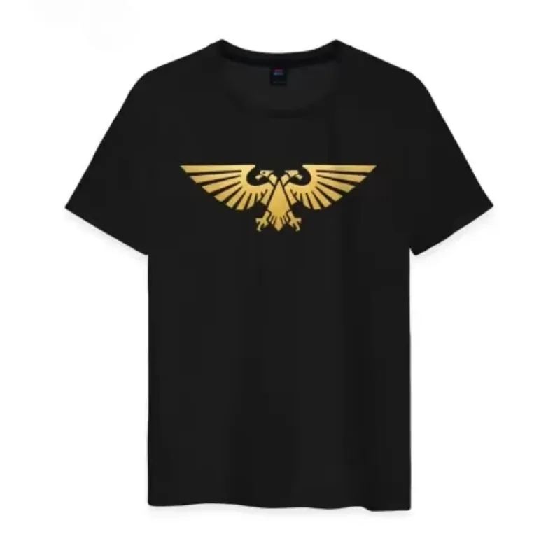 

Men's T-shirt cotton Warhammer 40 000 Aquila gold Men's Clothing for Summer Casual T Shirt Fashion Trend