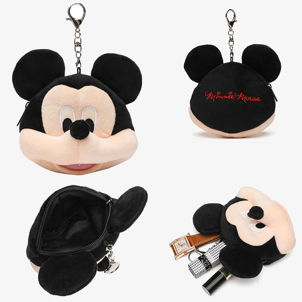 Disney Mickey Mouse plush toy coin purse keychain cute cartoon pendant children's creative gift Christmas birthday gift