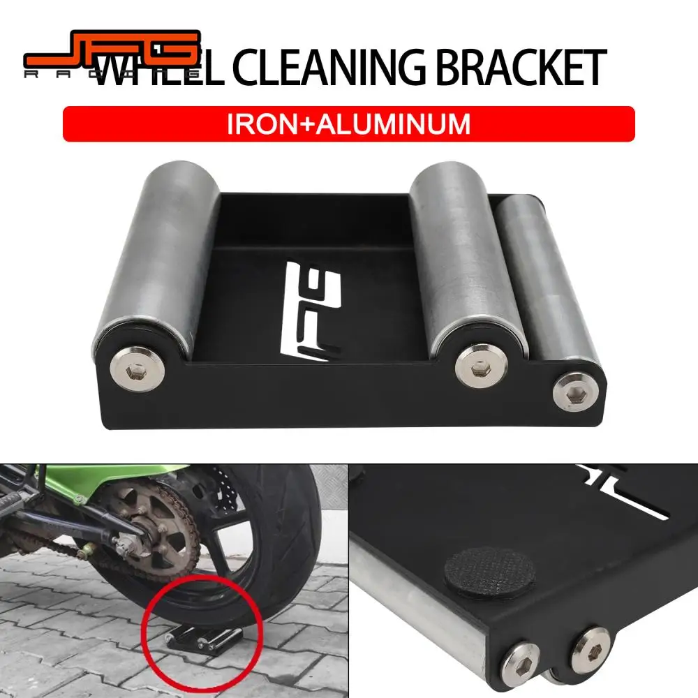 

Tire Wheel Cleaning Bracket Stand Universal Chain Clean Tool Stands Roller Ramp Lift Aluminum Motorcycle For KTM Husqvarna