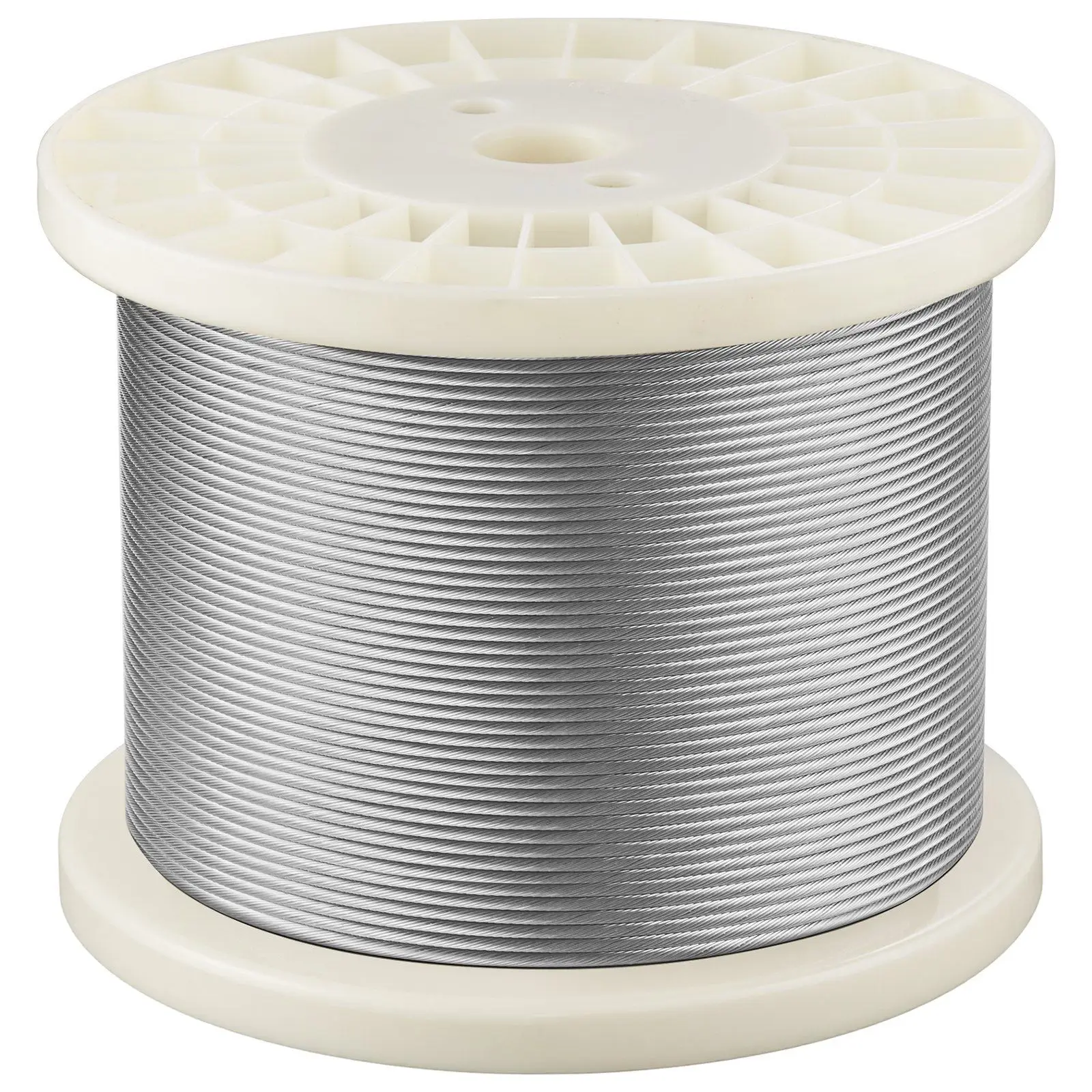 

1/8 Inch Wire Rope, 500 ft Length, 316 Stainless Steel Wire Cable with Cutter, 1760 lbs Breaking Strength, 1 x 19 Strands