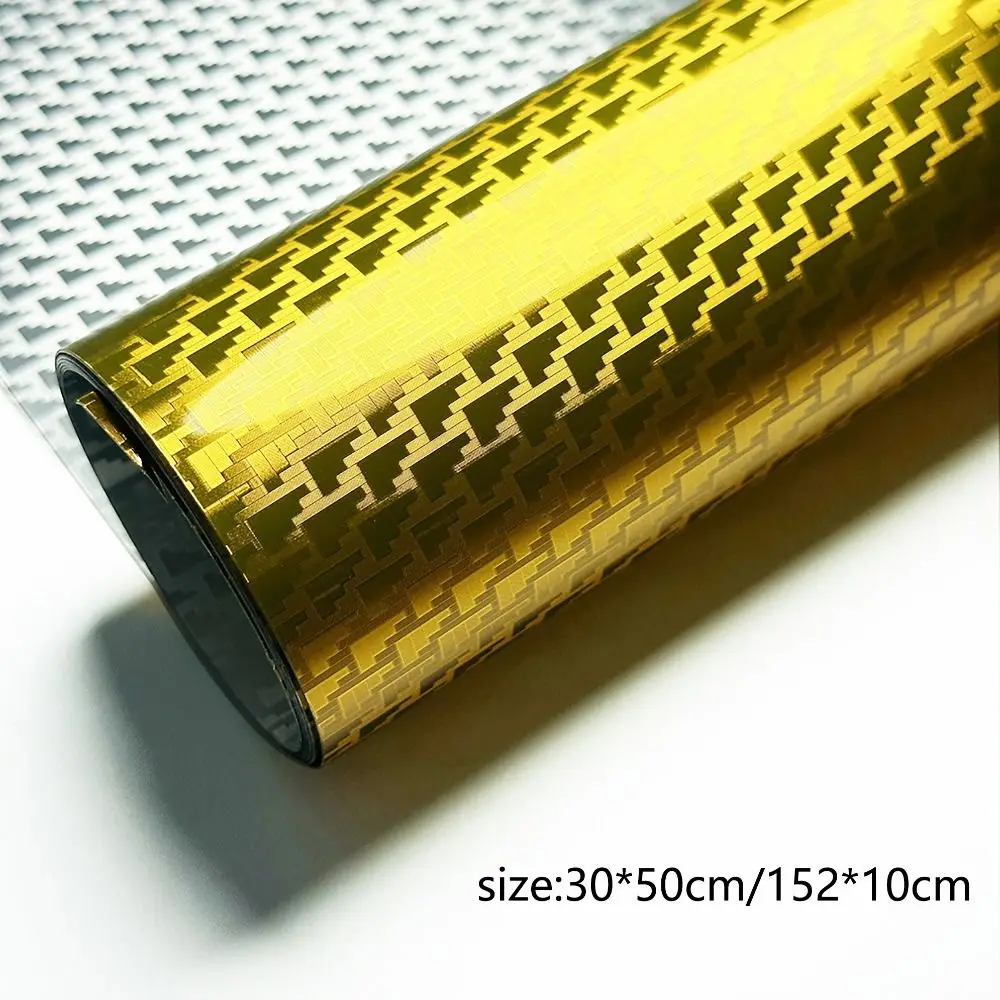 50x30CM 152x10CM 탄소 섬유 비닐 필름 고광택 3D 효과 포장 호일 스티커 단조 탄소 섬유 자동차 인테리어 스티커