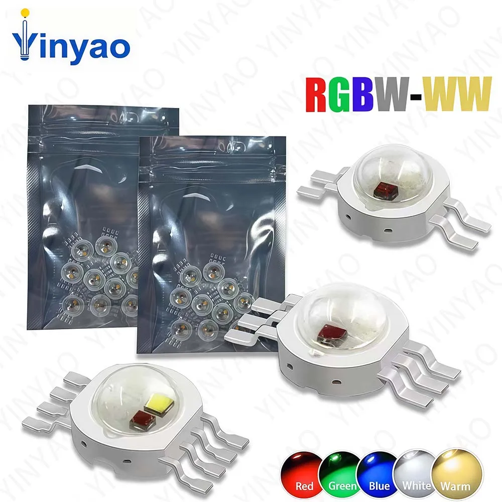 High Bright RGB LED Chip Red Green Blue Colorful COB 4Pin 6Pin 8Pin For Professional Stage Lighting Effect 1W 3W 9W Light Beads