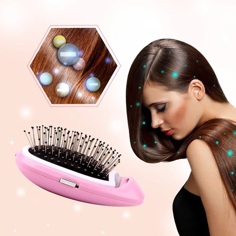 Portable Electric Ionic Hairbrush Negative Ions Hair Comb Brush Hair Modeling Styling Hairbrush