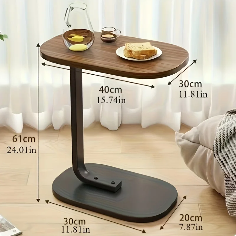 طاولة قهوة حديثة فاخرة وخفيفة الوزن - طاولة جانبية محمولة على شكل حرف C لأريكة غرفة المعيشة